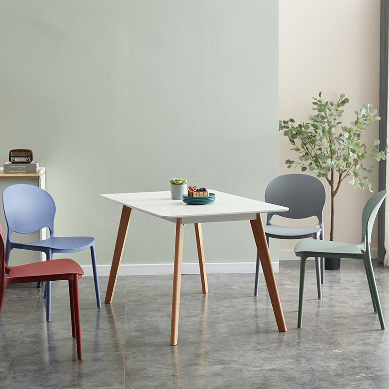 Plastica moderna contemporanea moderna sala da pranzo sedia ladogenna aperta