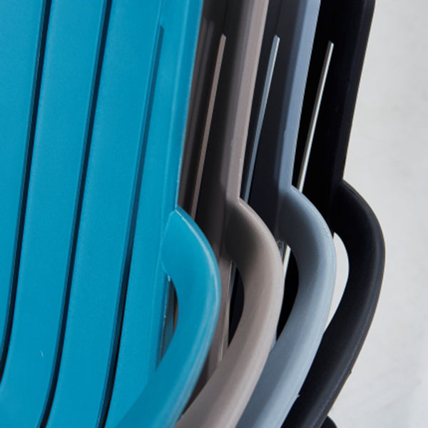 Sillas interiores y exteriores de plástico modernas, sillón con respaldo de listones para restaurante