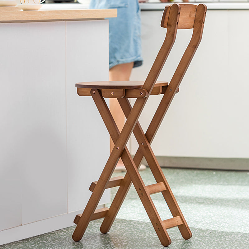 Minimalismus-Barhocker mit Holzrückenlehne für den Innenbereich, zusammenklappbare Thekenhocker, 1 Stück