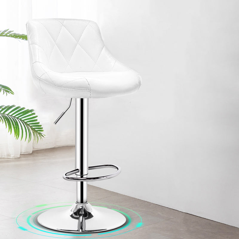 Taburete de murciélago de cuero moderno para interiores, taburete ajustable con respaldo y altura para mostrador