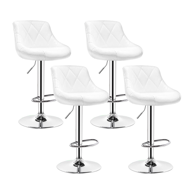 Taburete de murciélago de cuero moderno para interiores, taburete ajustable con respaldo y altura para mostrador