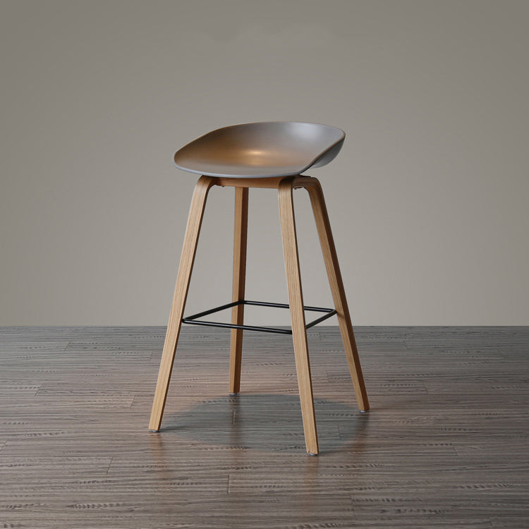 Sgabello da bar per interni con sgabello in legno massiccio contemporaneo con corda per cucina