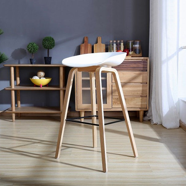 Sgabello da bar per interni con sgabello in legno massiccio contemporaneo con corda per cucina