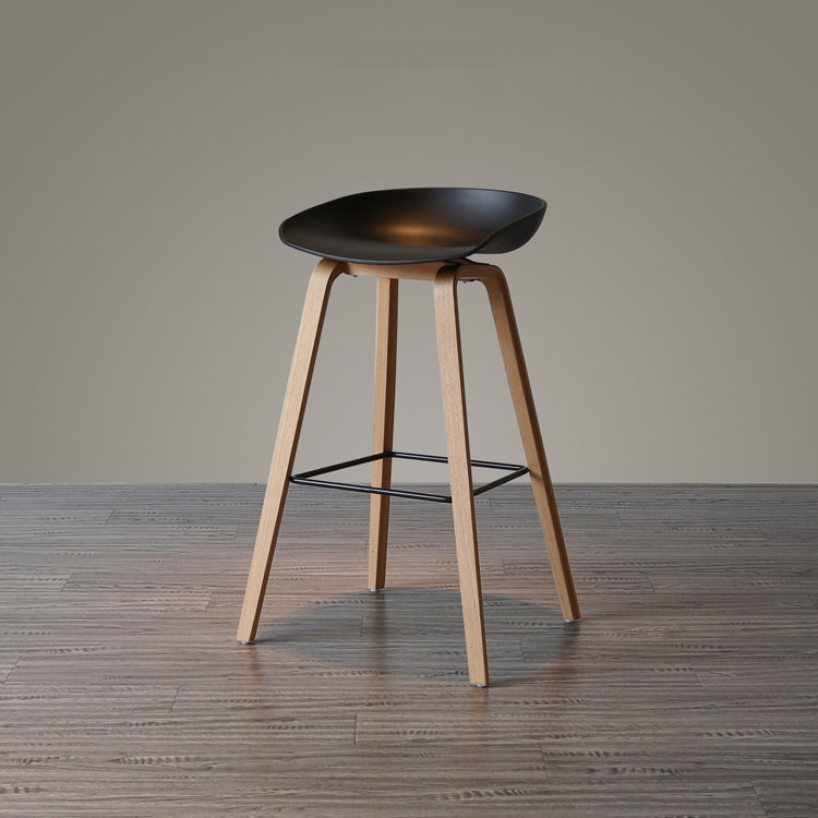 Sgabello da bar per interni con sgabello in legno massiccio contemporaneo con corda per cucina