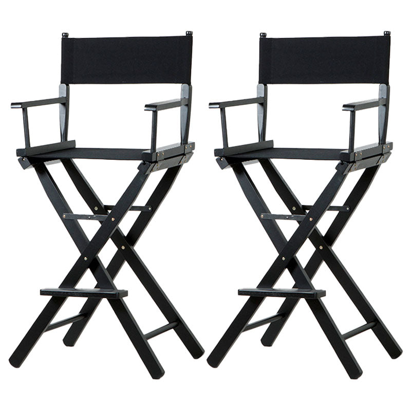 Industrial Wood 30-inch Barstools Cloth Seats Folding Counter Stool with 4 Legs