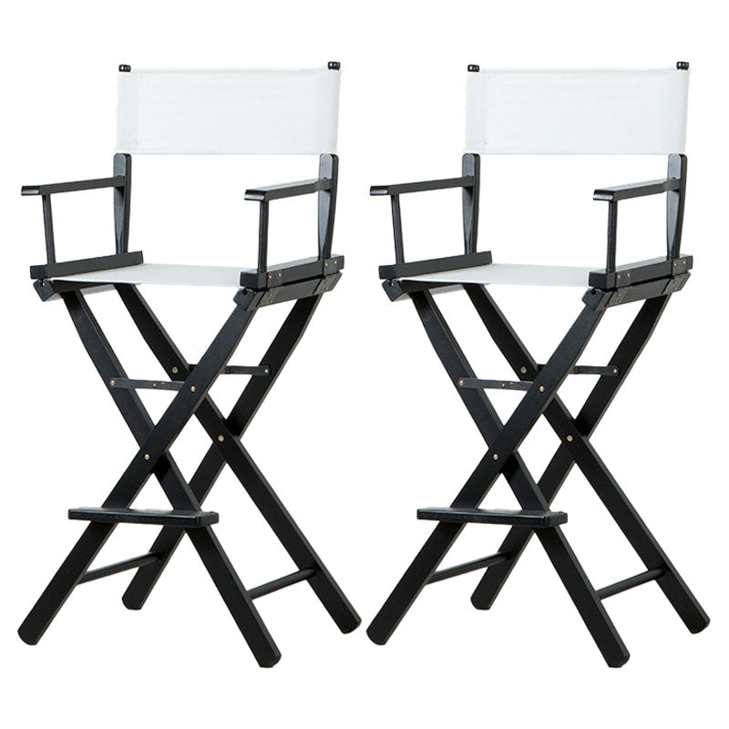 Industrial Wood 30-inch Barstools Cloth Seats Folding Counter Stool with 4 Legs