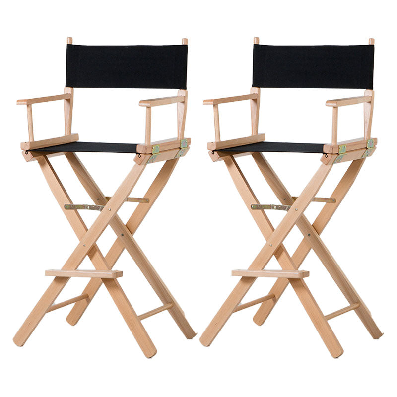 Industrial Wood 30-inch Barstools Cloth Seats Folding Counter Stool with 4 Legs