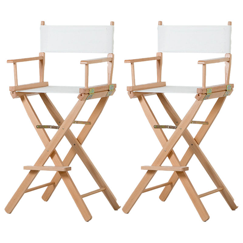 Industrial Wood 30-inch Barstools Cloth Seats Folding Counter Stool with 4 Legs