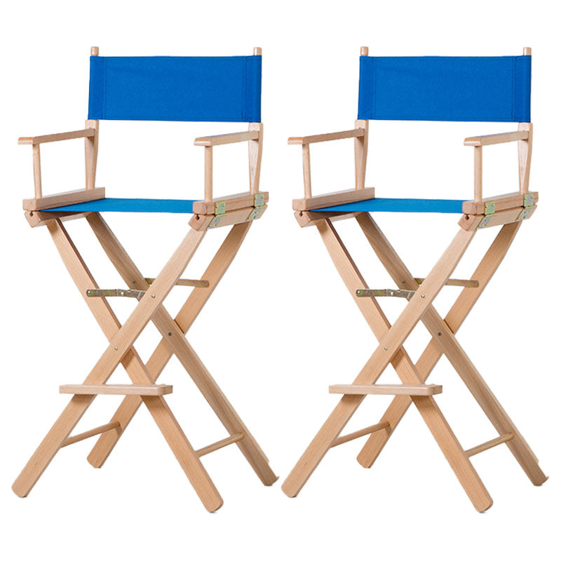 Industrial Wood 30-inch Barstools Cloth Seats Folding Counter Stool with 4 Legs