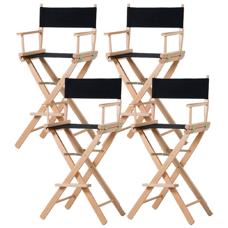 Industrial Wood 30-inch Barstools Cloth Seats Folding Counter Stool with 4 Legs