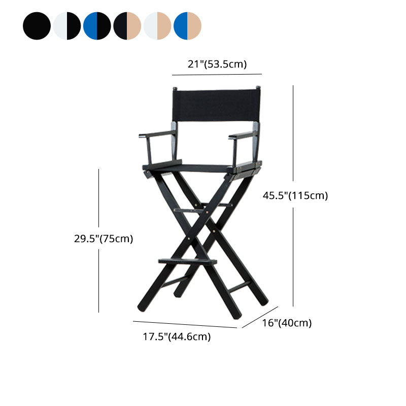 Industrial Wood 30-inch Barstools Cloth Seats Folding Counter Stool with 4 Legs