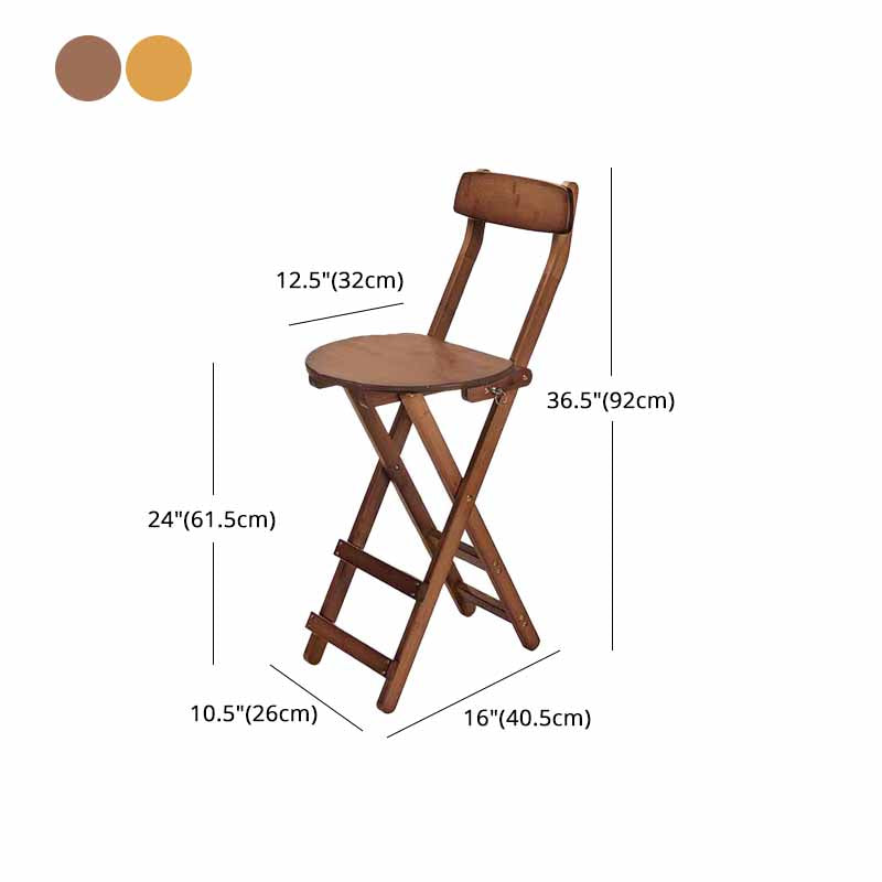Barhocker im nordischen Stil ohne Armlehnen aus Holz mit klappbarer Thekenhocker, 1 Stück