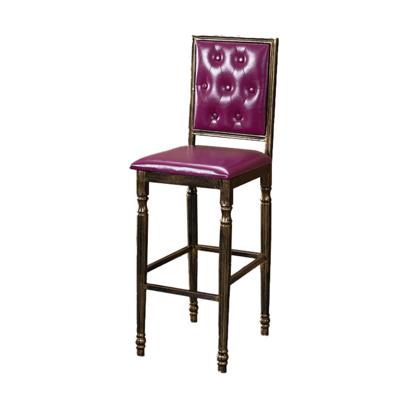 Distressed Bronze 29.5" H Barstool Industrial Indoor Tall Stool with Square Seat