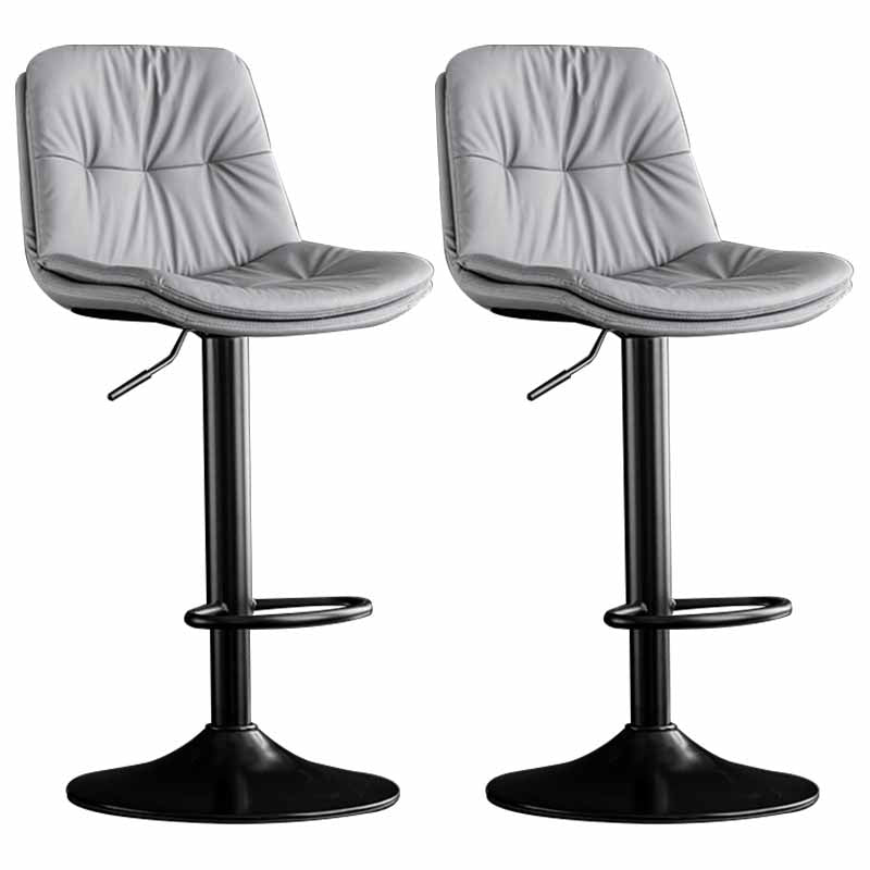 Taburete de barra giratorio ajustable de metal nórdico taburete alto con asiento de cuero