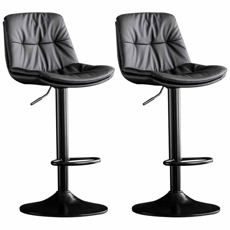 Taburete de barra giratorio ajustable de metal nórdico taburete alto con asiento de cuero