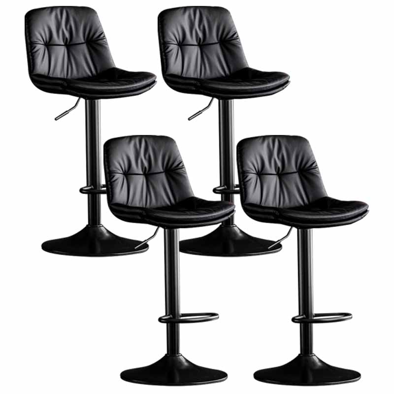 Taburete de barra giratorio ajustable de metal nórdico taburete alto con asiento de cuero