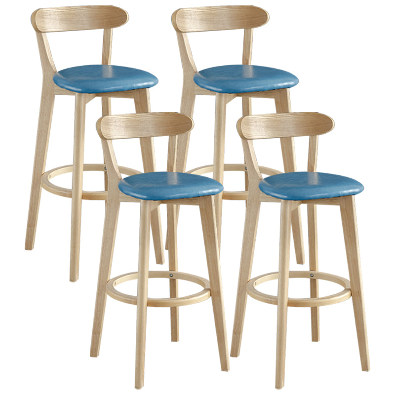 Nordisches Holz einfacher Barhocker 28 "H Indoor Tallhocker mit Polster
