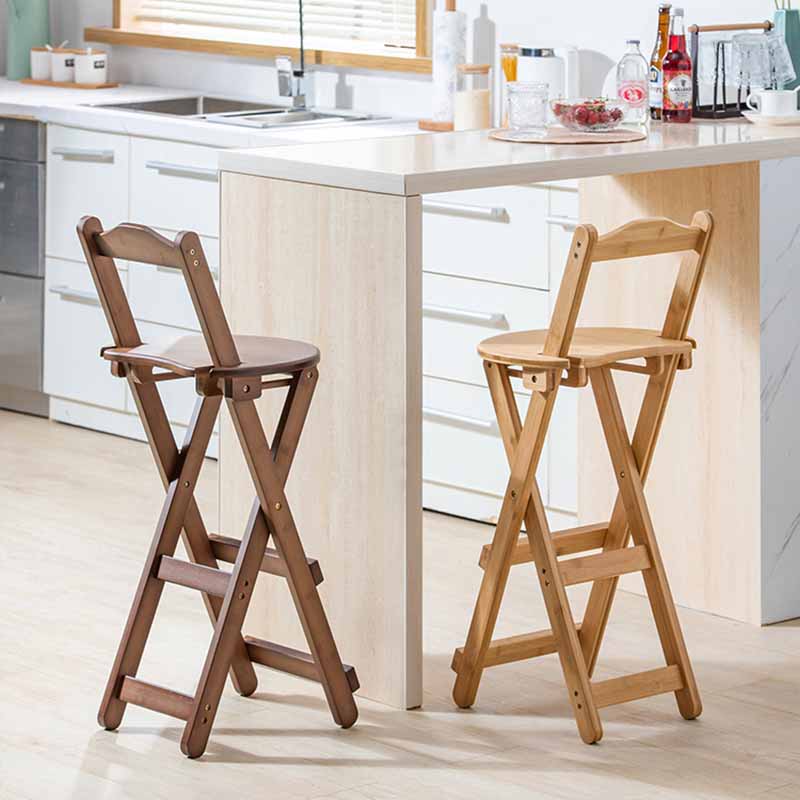 Nordic Style Armless Wood Barhocker Klapphocker für Esszimmer