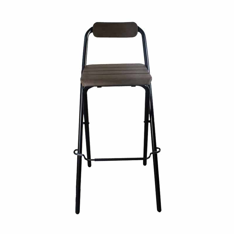 Taburetes de bar de madera sin brazos de estilo industrial, taburetes plegables para mostrador, 1 pieza