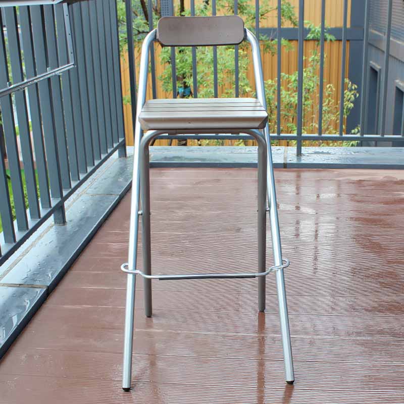 Taburetes de bar de madera sin brazos de estilo industrial, taburetes plegables para mostrador, 1 pieza