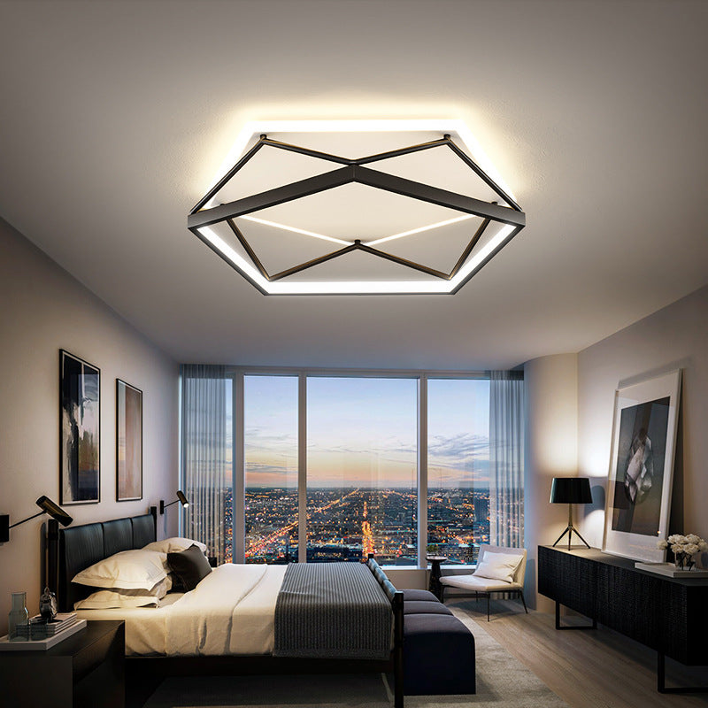 Metal Flush Mount Lighting Black Multi-head LED Flush Mounted Ceiling Lights