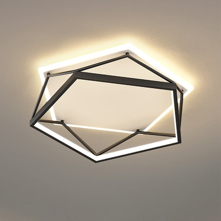 Metal Flush Mount Lighting Black Multi-head LED Flush Mounted Ceiling Lights