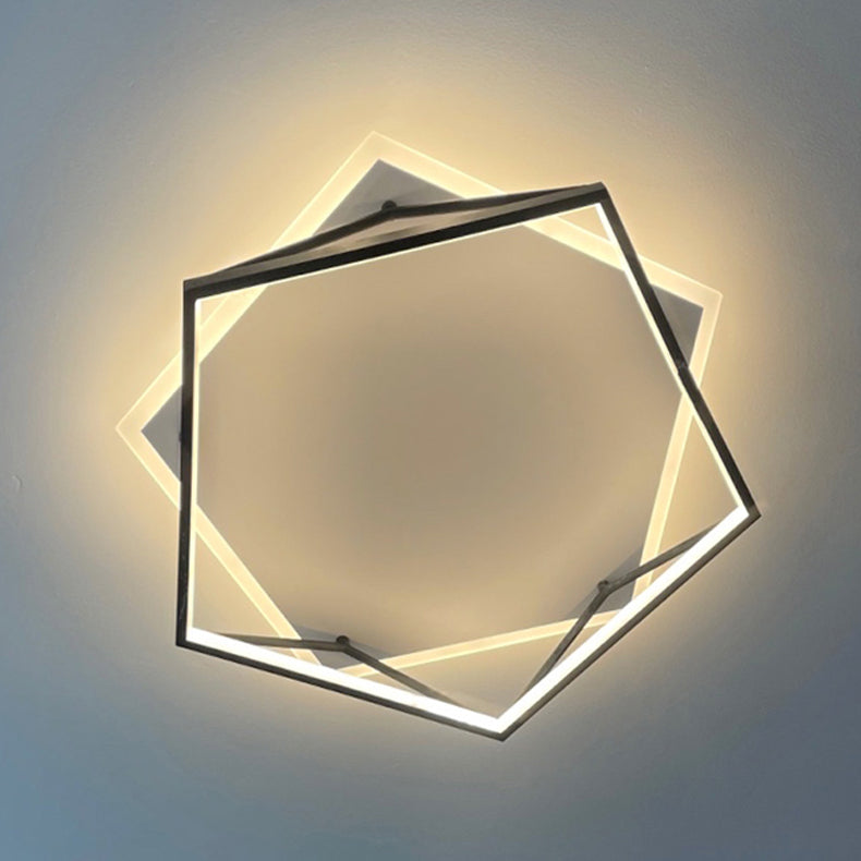 Éclairage encastré en métal Plafonniers encastrés à LED multi-têtes noirs