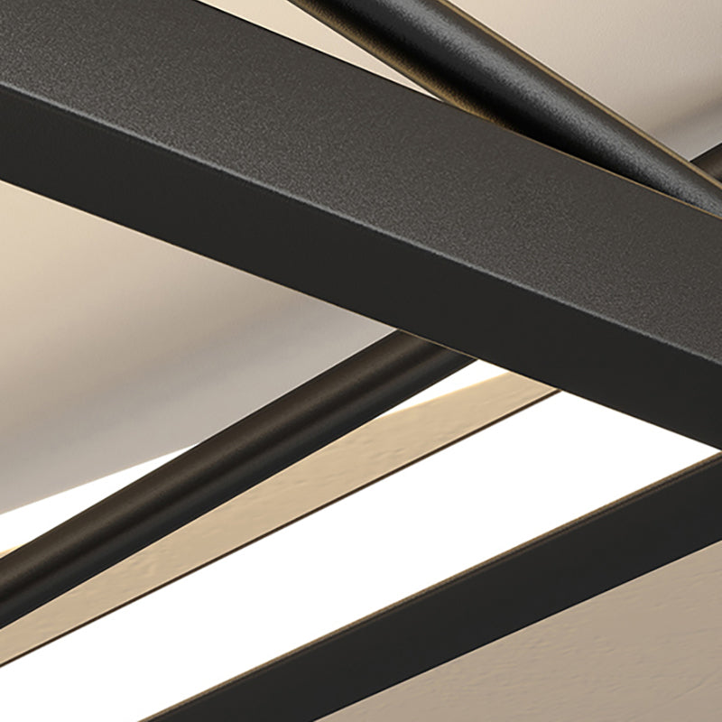 Éclairage encastré en métal Plafonniers encastrés à LED multi-têtes noirs