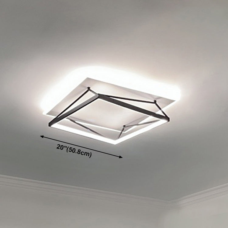 Éclairage encastré en métal Plafonniers encastrés à LED multi-têtes noirs