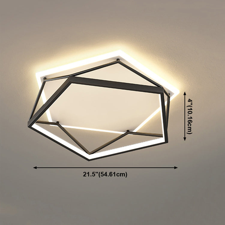 Metal Flush Mount Lighting Black Multi-head LED Flush Mounted Ceiling Lights