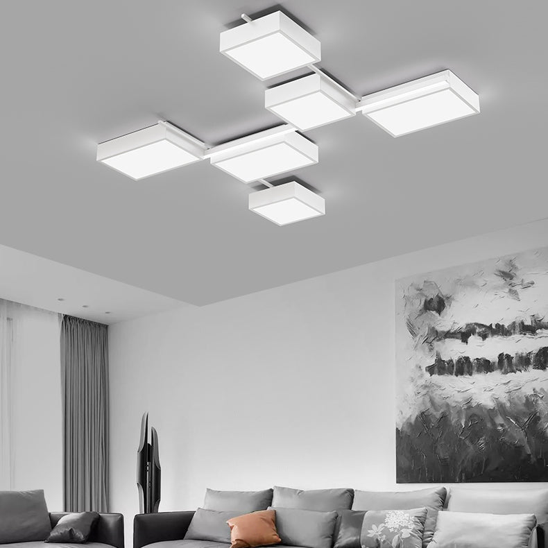 Éclairage encastré contemporain Plafonniers encastrés à LED multi-têtes noirs