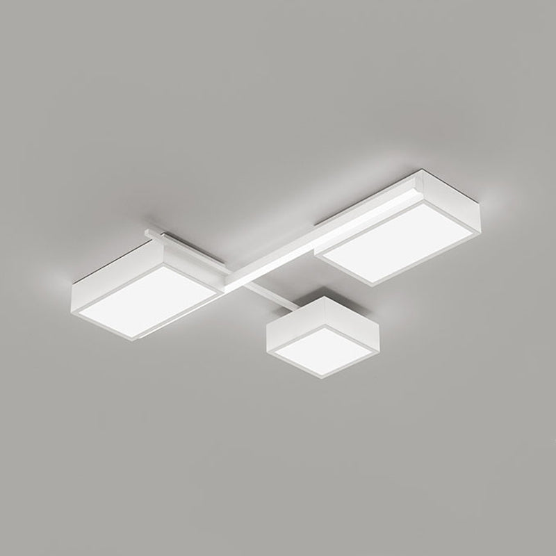 Éclairage encastré contemporain Plafonniers encastrés à LED multi-têtes noirs