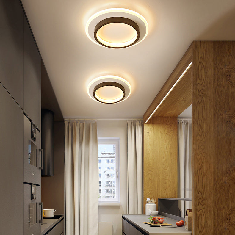 Luces montadas en el techo de múltiples cabezales, iluminación LED contemporánea de montaje empotrado, color negro