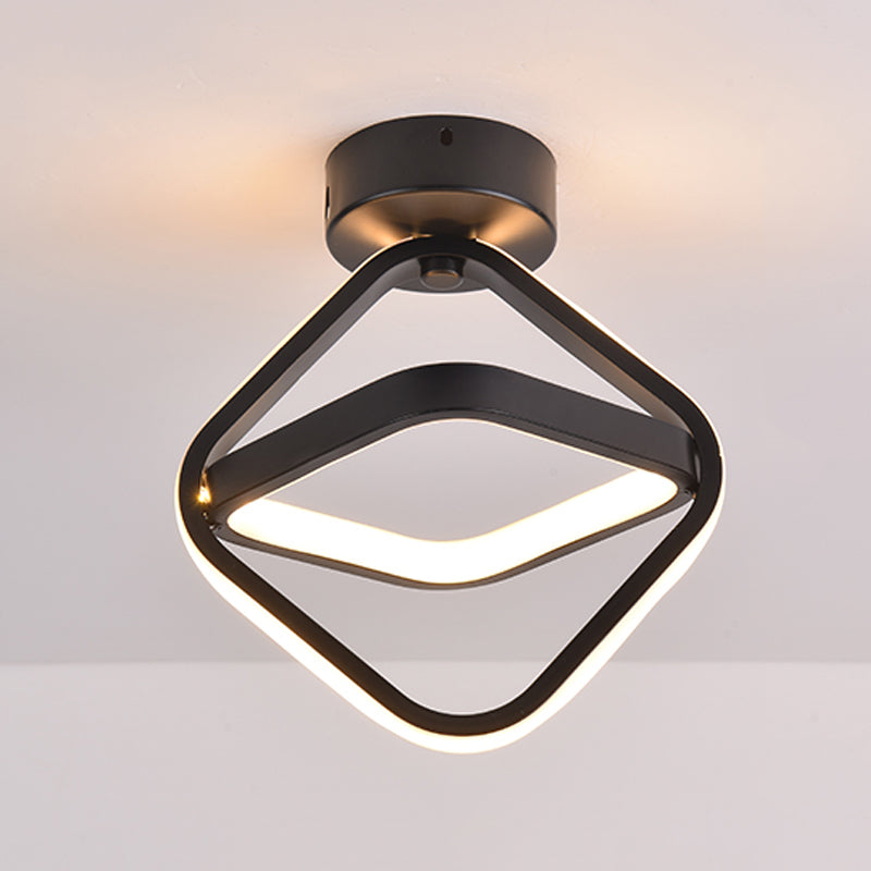 Luces montadas en el techo de múltiples cabezales, iluminación LED contemporánea de montaje empotrado, color negro