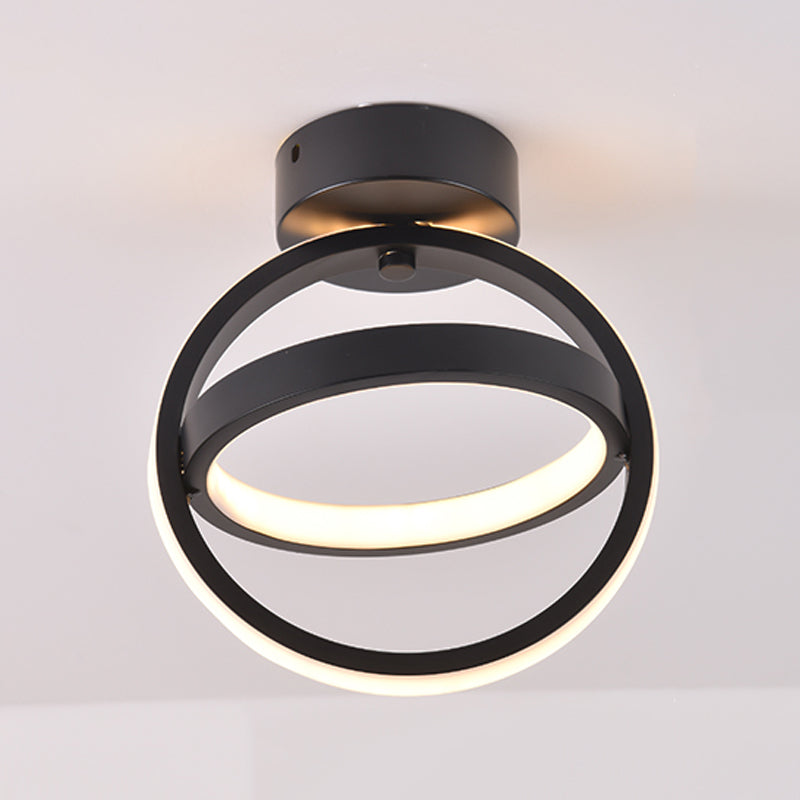 Luces montadas en el techo de múltiples cabezales, iluminación LED contemporánea de montaje empotrado, color negro