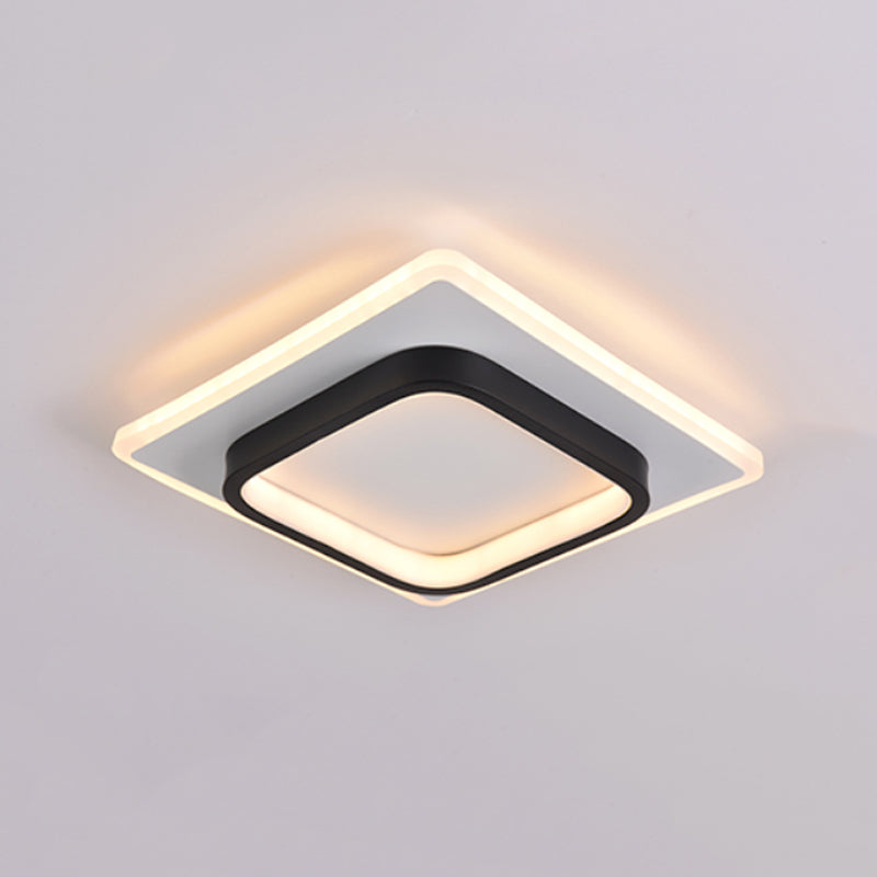 Luces montadas en el techo de múltiples cabezales, iluminación LED contemporánea de montaje empotrado, color negro