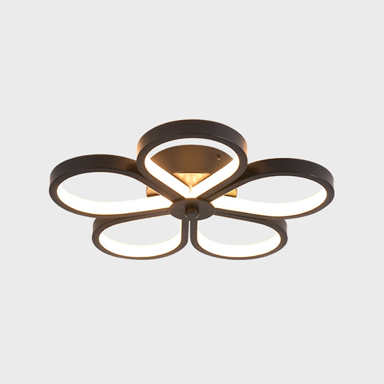 Luces montadas en el techo de múltiples cabezales, iluminación LED contemporánea de montaje empotrado, color negro