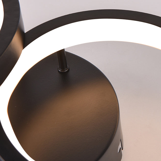 Luces montadas en el techo de múltiples cabezales, iluminación LED contemporánea de montaje empotrado, color negro