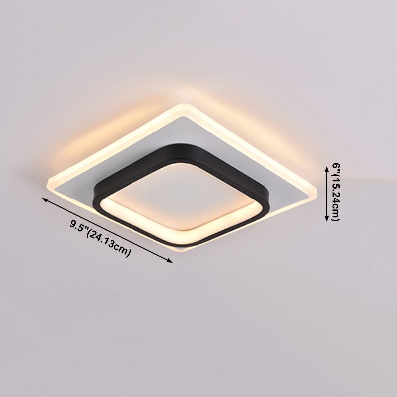 Luces montadas en el techo de múltiples cabezales, iluminación LED contemporánea de montaje empotrado, color negro