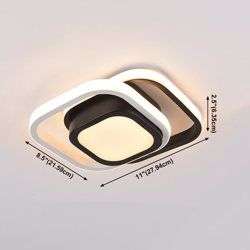 Luces montadas en el techo de múltiples cabezales, iluminación LED contemporánea de montaje empotrado, color negro