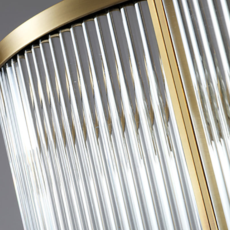 Simplistic Floral Flush Mount Light Fixture Glass Ceiling Mount Lighting in Brass