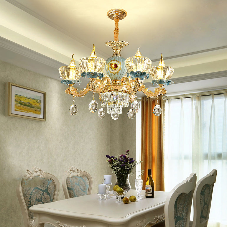 Nordic Style Chandelier Light Postmodern Style Crystal Pendant Light for Living Room
