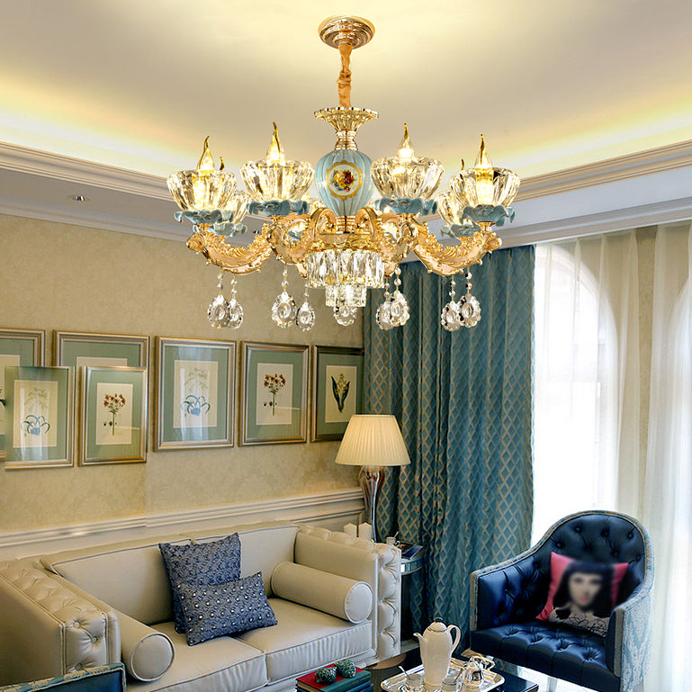 Nordic Style Chandelier Light Postmodern Style Crystal Pendant Light for Living Room