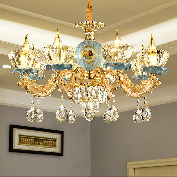 Nordic Style Chandelier Light Postmodern Style Crystal Pendant Light for Living Room