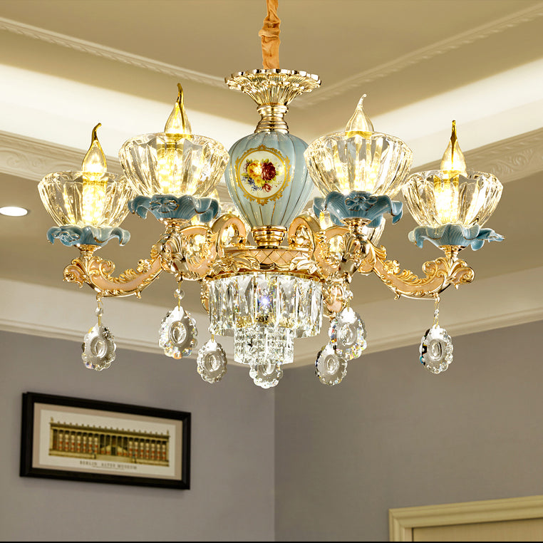 Nordic Style Chandelier Light Postmodern Style Crystal Pendant Light for Living Room