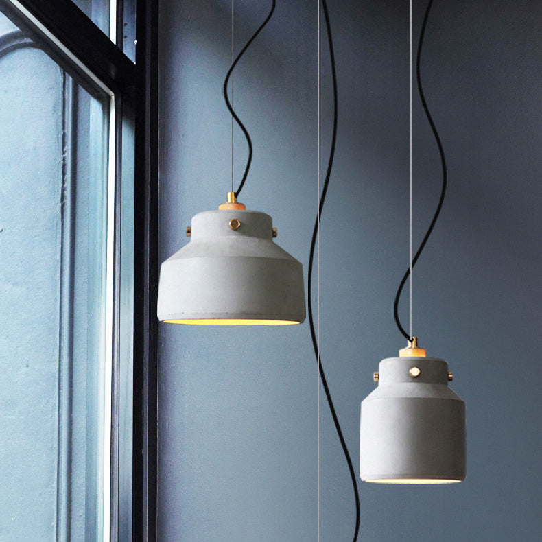 Lampe suspendue de style contemporain simple léger en ciment pour le salon Coffee Shop