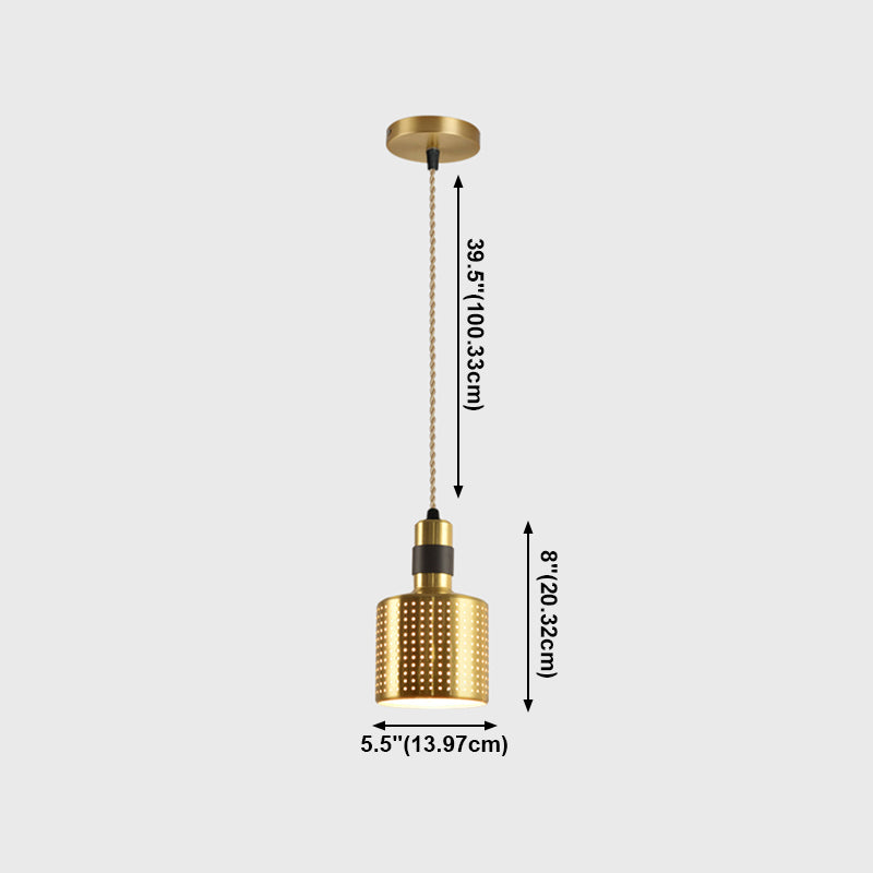 Lampe suspendue de style contemporain simple léger métallique pour le café du salon