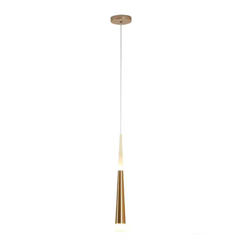 Éclairage pendentif contemporain LED suspendue avec une teinte acrylique pour la salle à manger