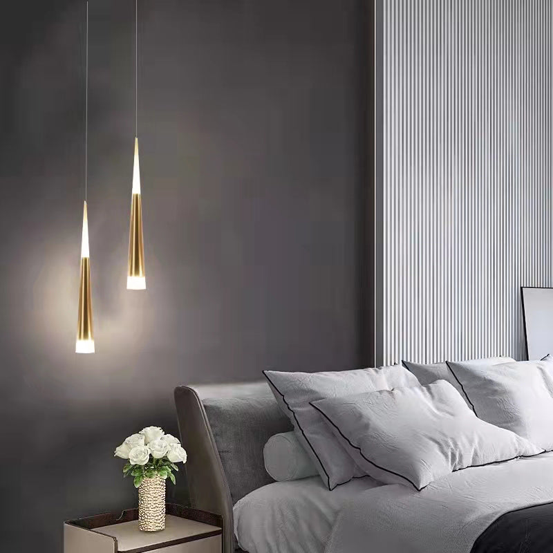 Éclairage pendentif contemporain LED suspendue avec une teinte acrylique pour la salle à manger