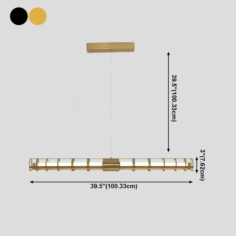 Luz de la isla de estilo posmoderna Luz de colgante de colgantes de metal para sala de estar